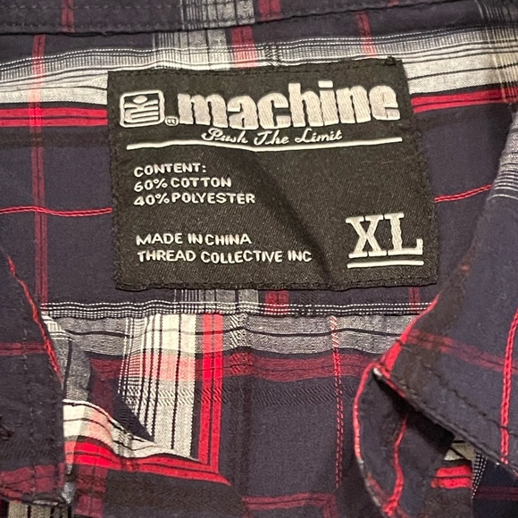 Machine plaid button down - Picture 2 of 3